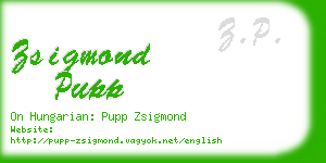 zsigmond pupp business card